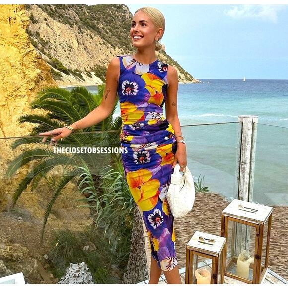 ZARA BLOGGER FAVE!!! Floral Print Midi Dress NWT LAST ONE!!! - Picture 5 of 16